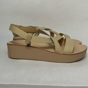 OLUKAI Onohi Strappy Platform Sandal Sz‎ 8 leather sandals wedding comfort NEW
